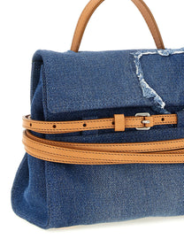 Moschino Tie me Handbag Blue