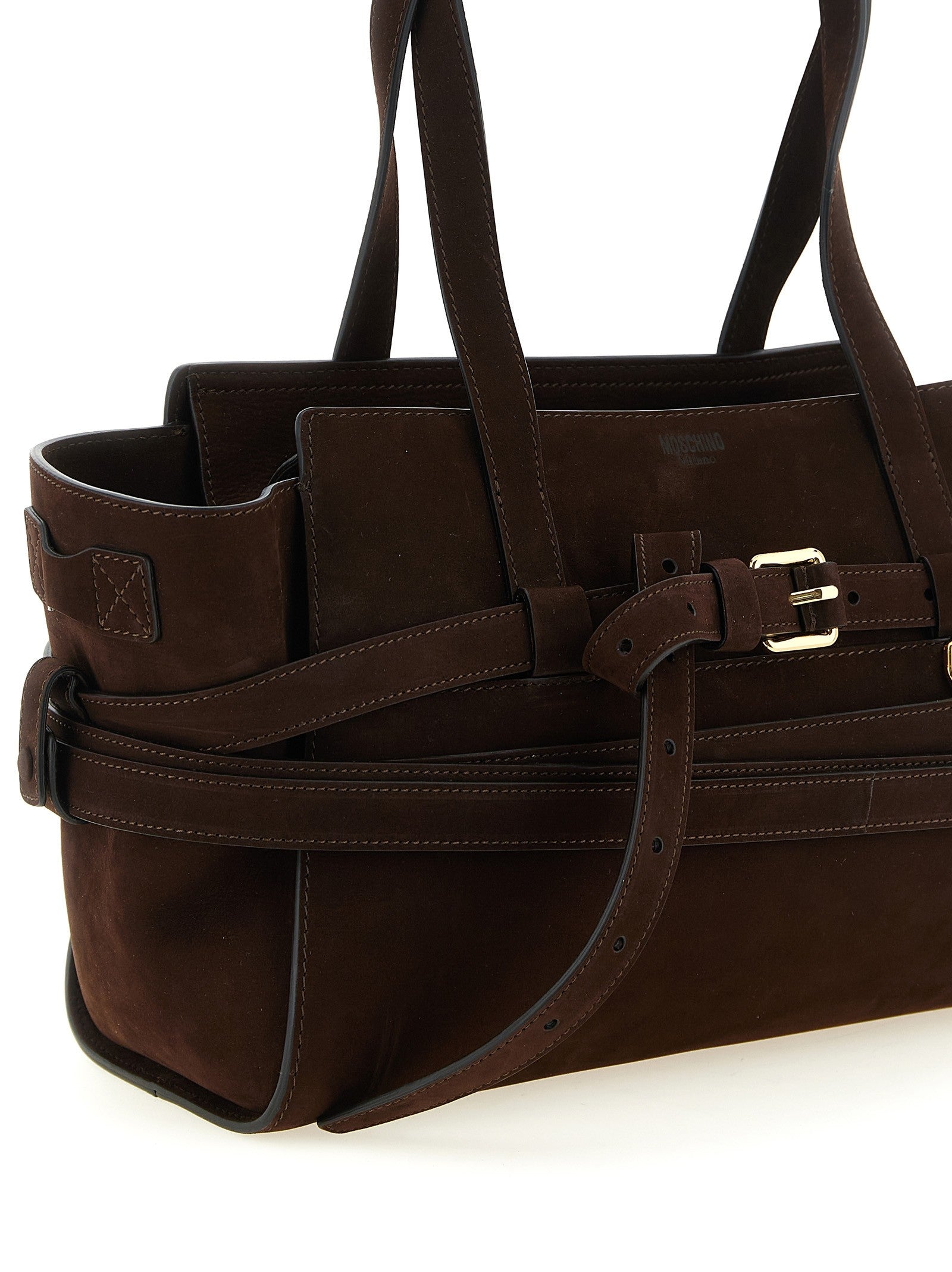 Moschino Tie me Handbag Brown