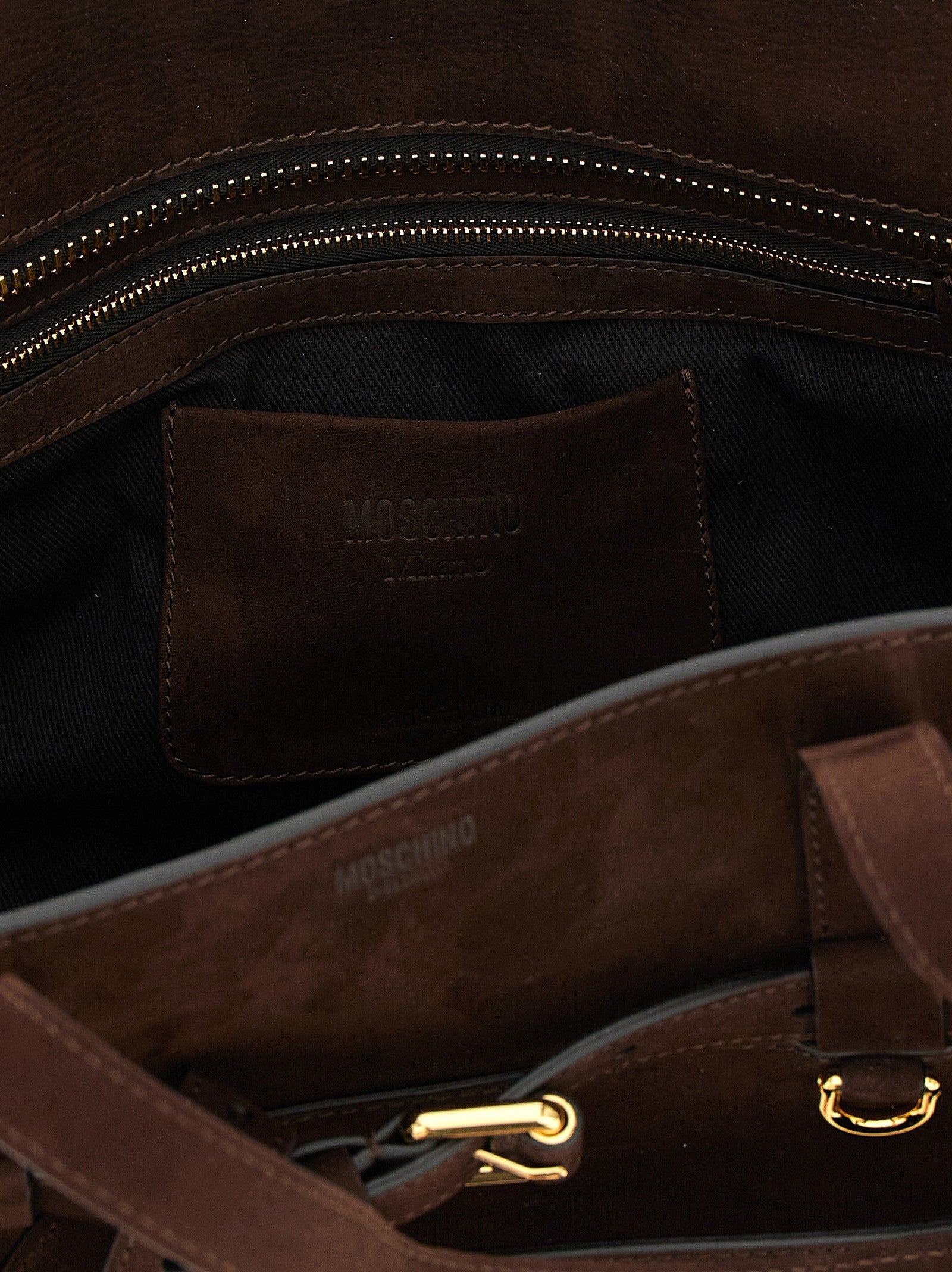 Moschino Tie me Handbag Brown