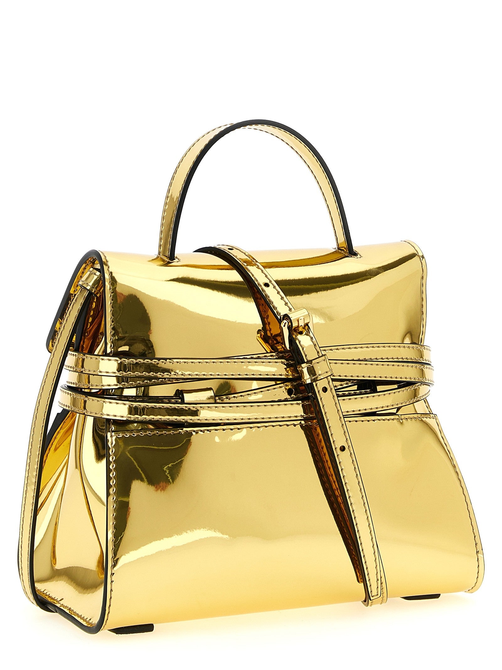 Moschino Tie me Handbag Gold