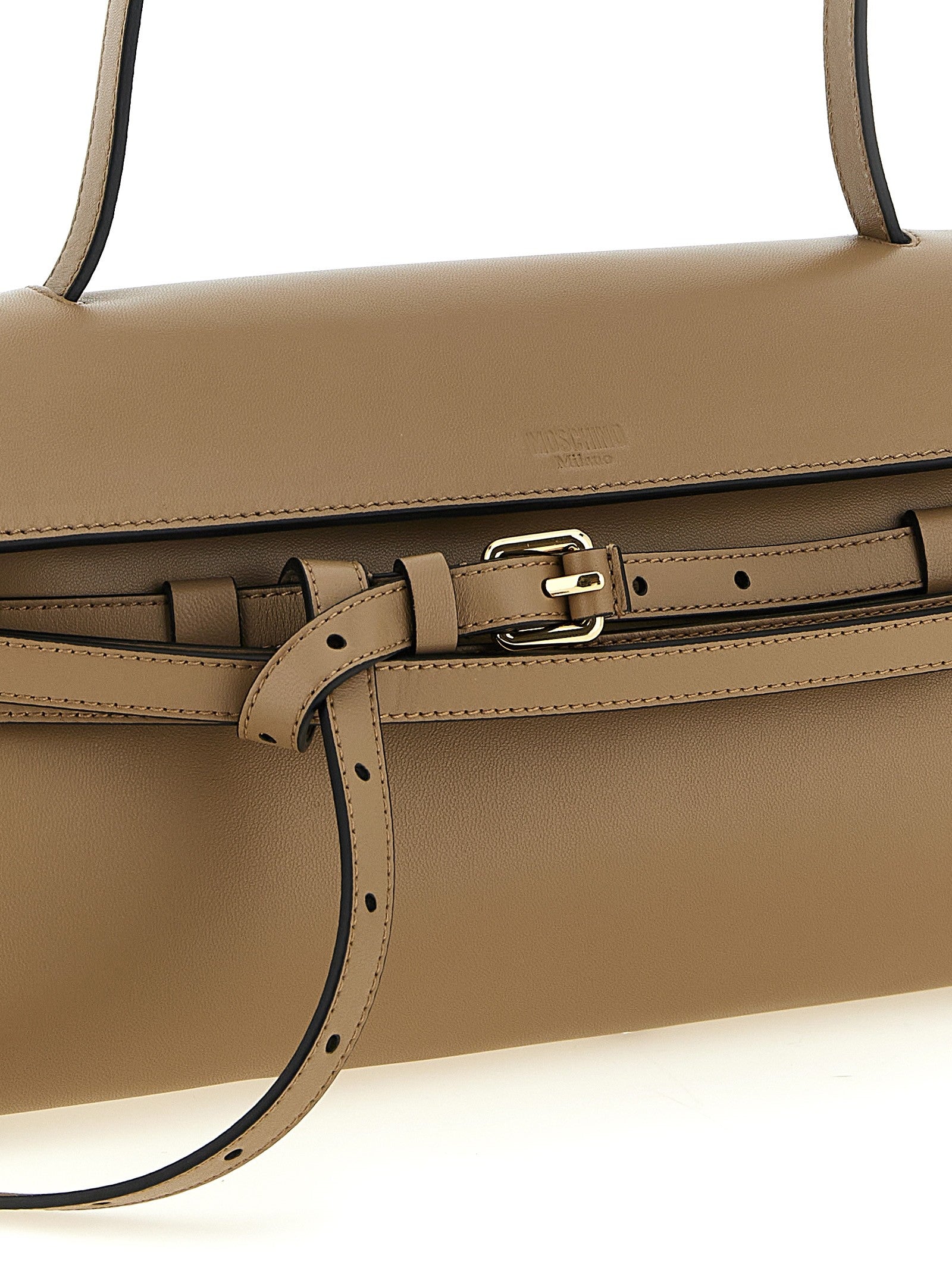 Moschino Tie me Shoulder Bag Beige