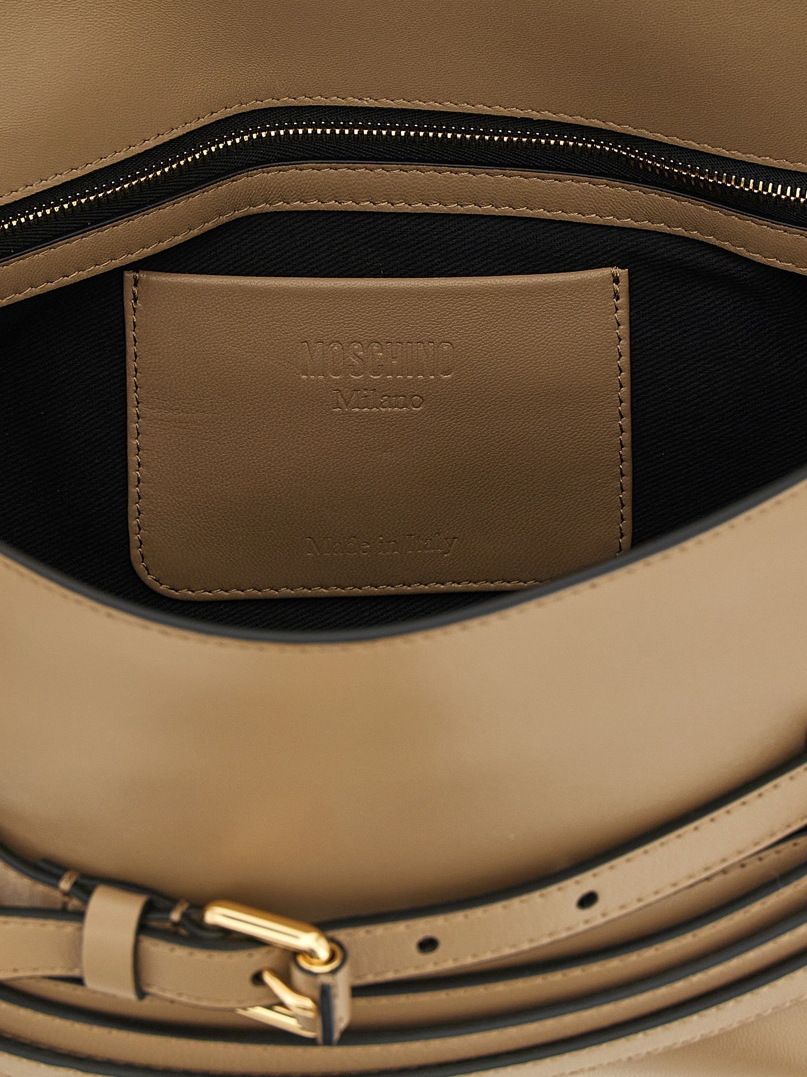 Moschino Tie me Shoulder Bag Beige