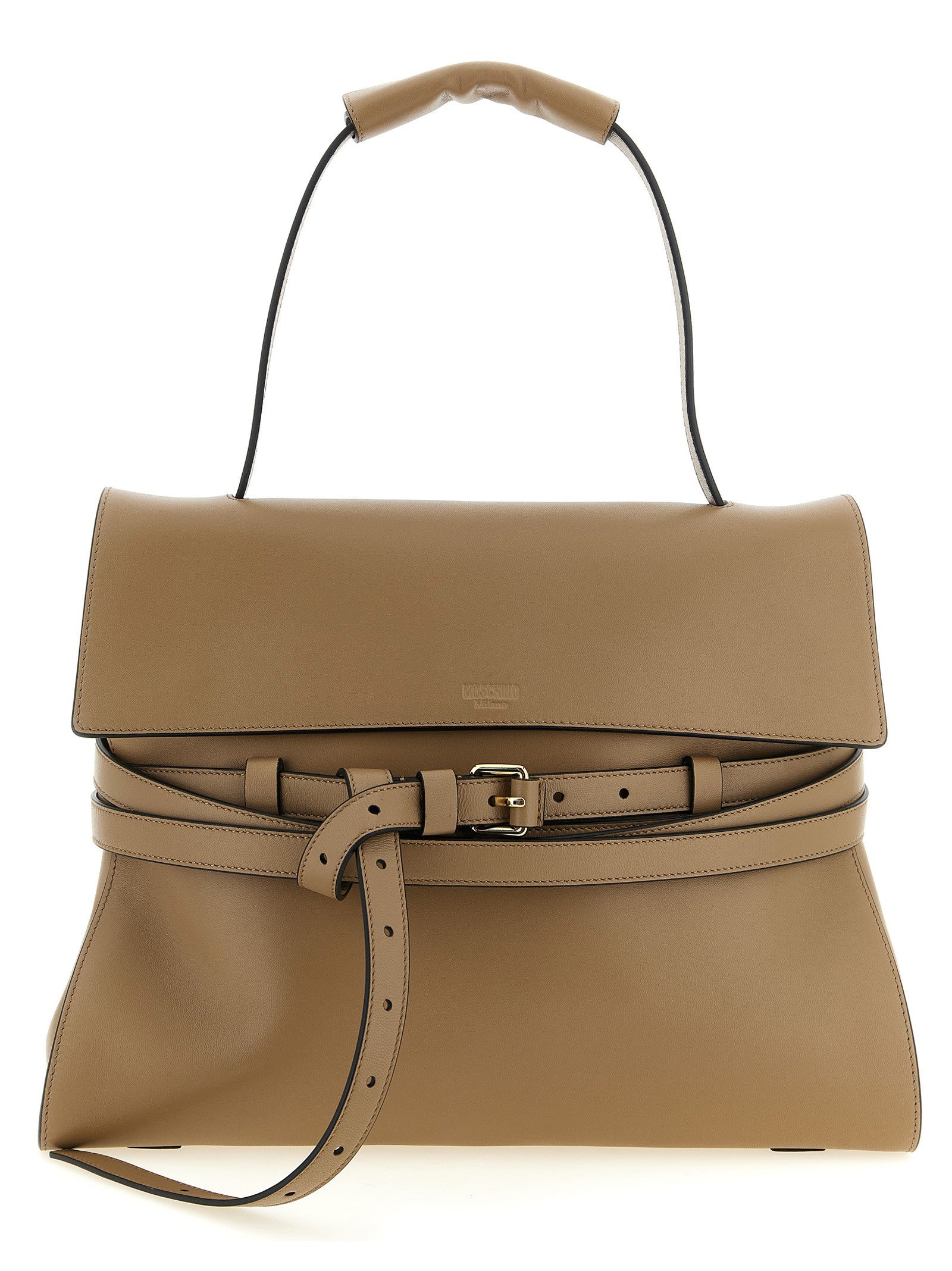 Moschino Tie me Shoulder Bag Beige