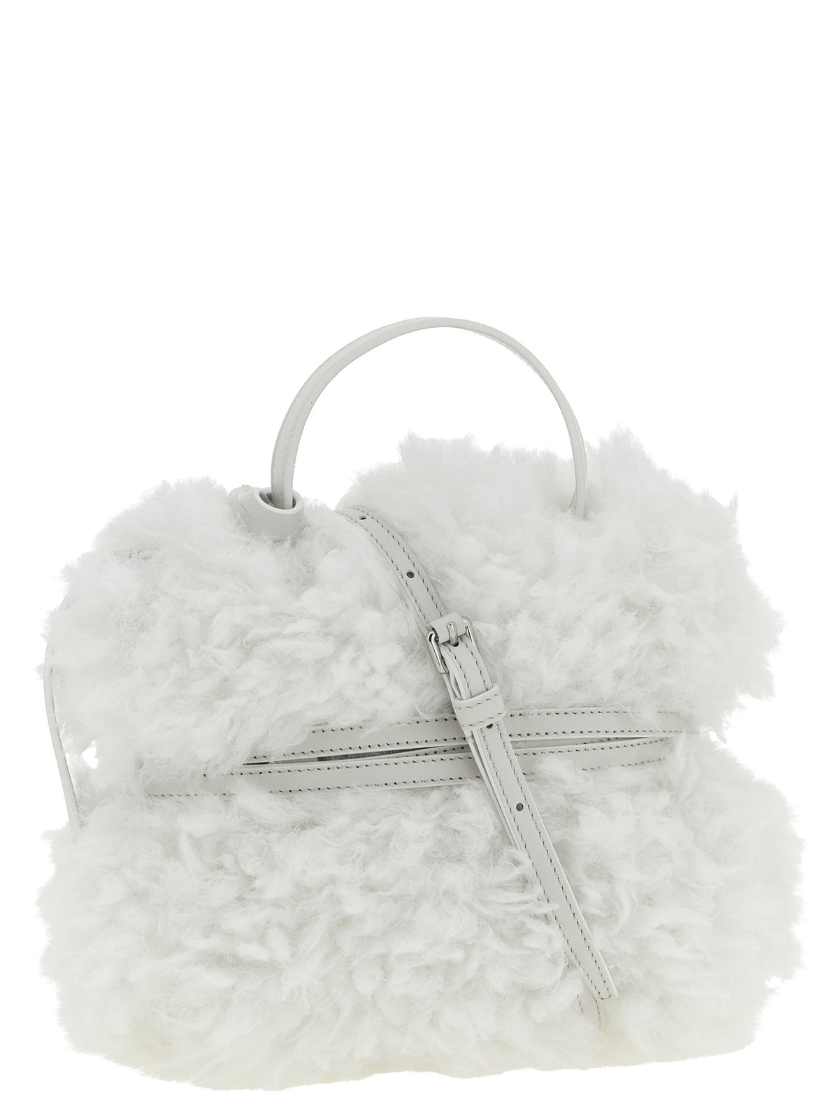 Moschino Tie me Small Handbag White