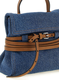 Moschino Tie me Small Handbag Blue