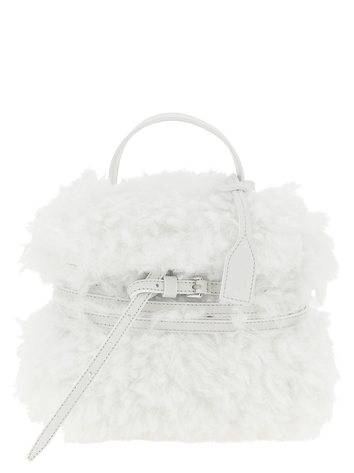 Moschino Tie me Small Handbag White