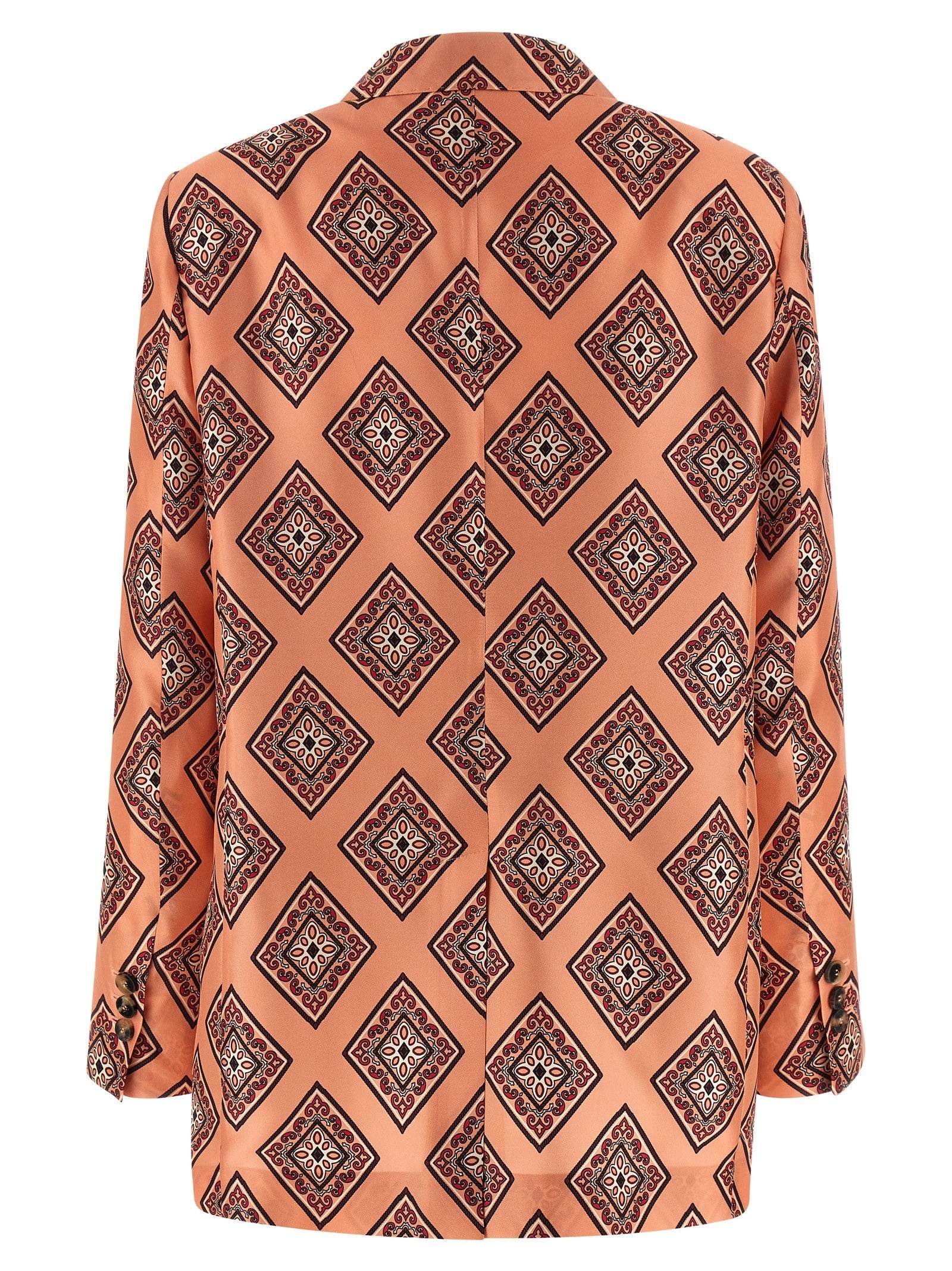 Alberto Biani Tie Print Blazer Blue