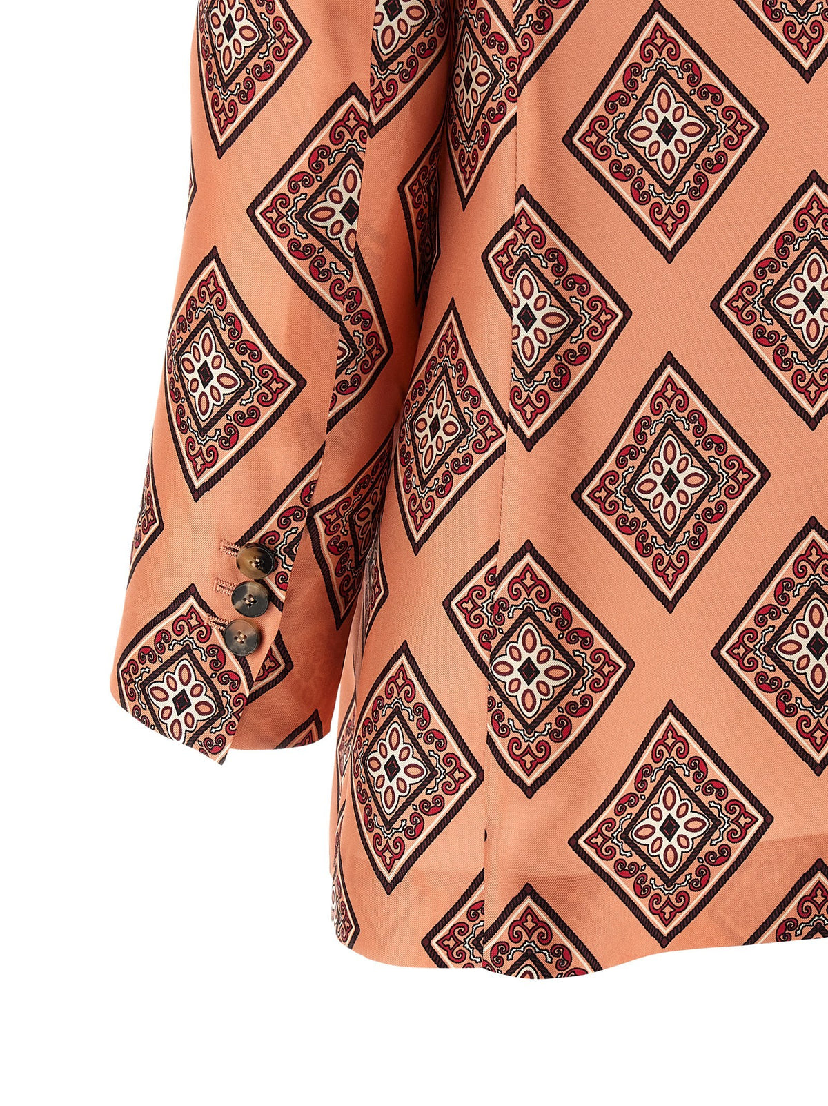 Alberto Biani Tie Print Blazer Blue