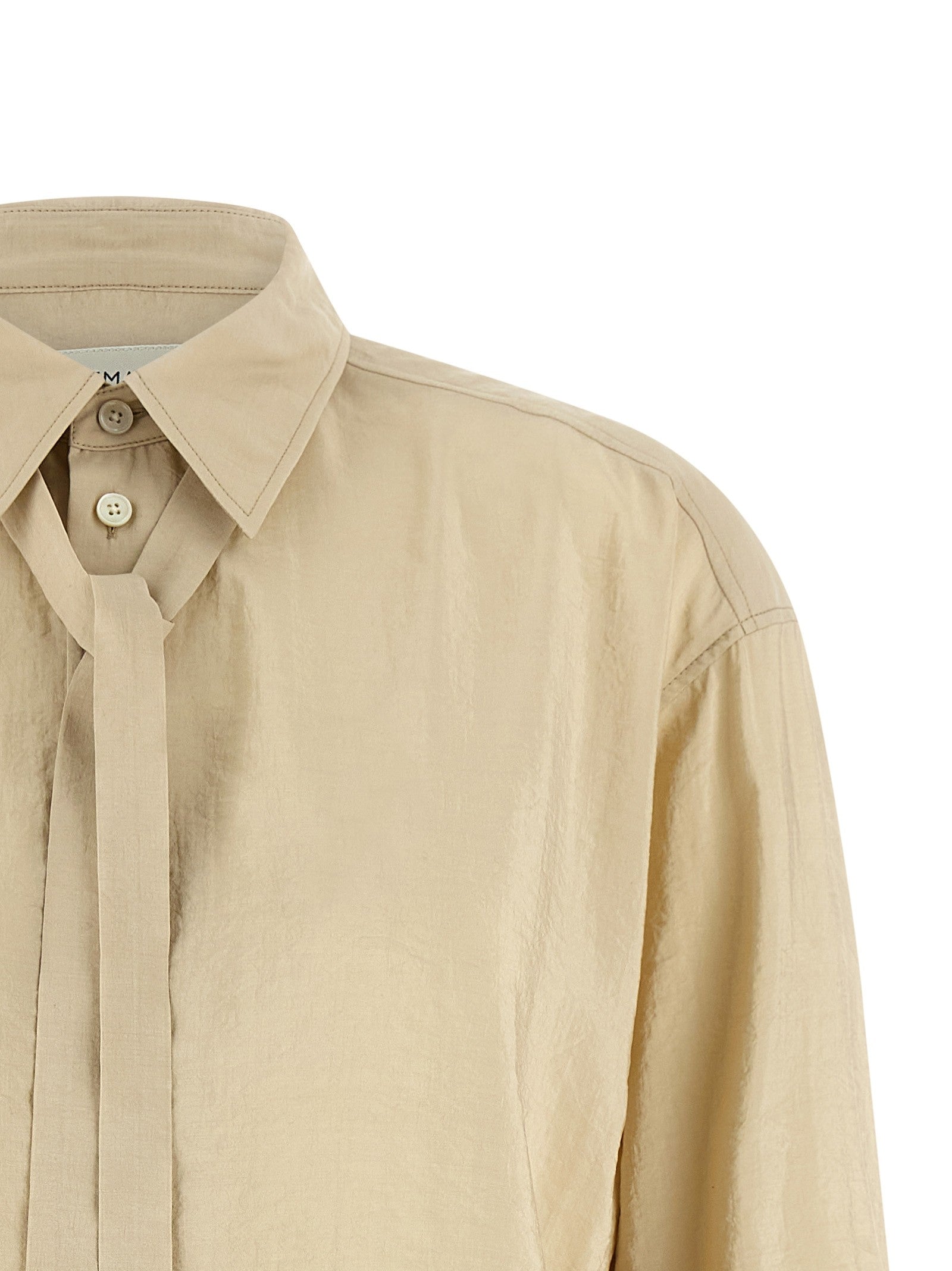 Lemaire Tie Shirt Beige