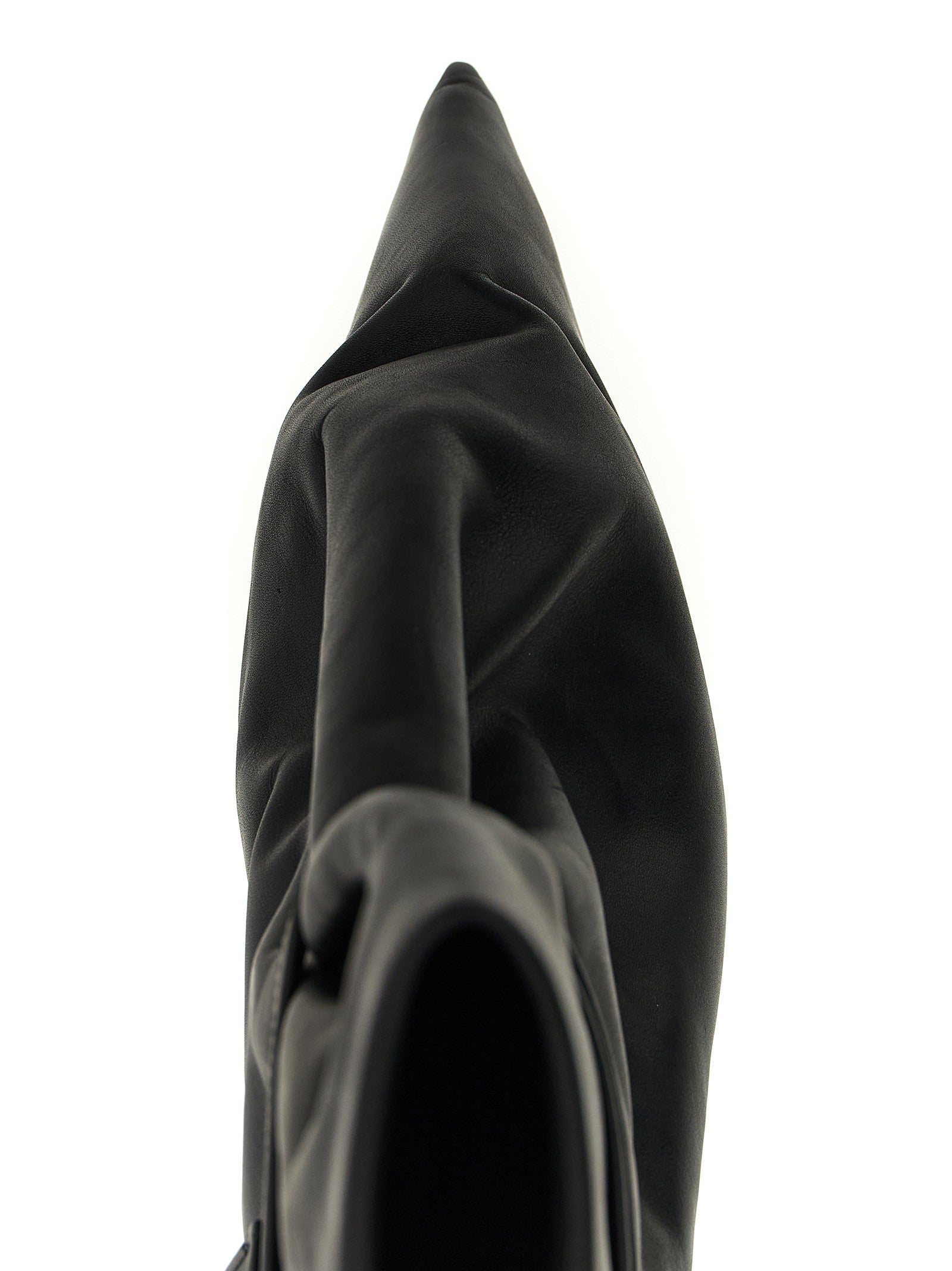 Rick Owens Tied Taco Kiss Ankle Boots Black