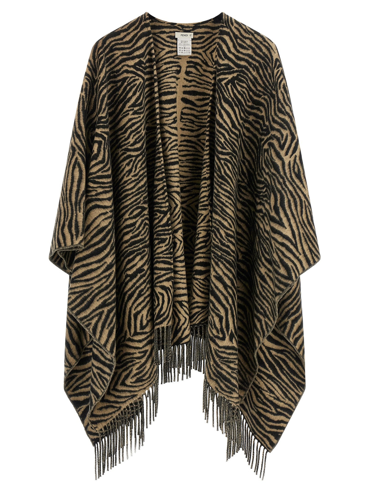 Fendi Tiger Poncho Beige