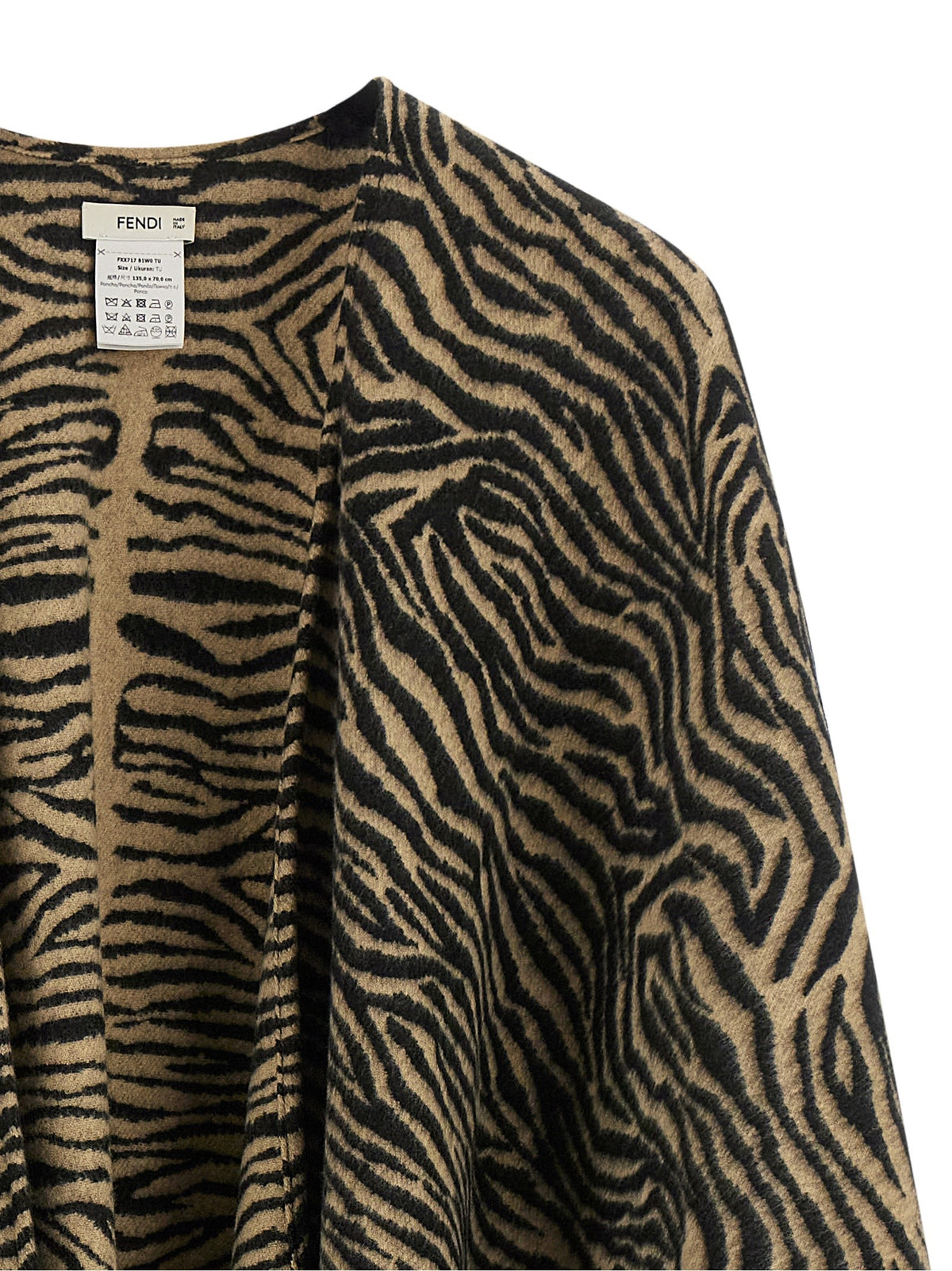 Fendi Tiger Poncho Beige