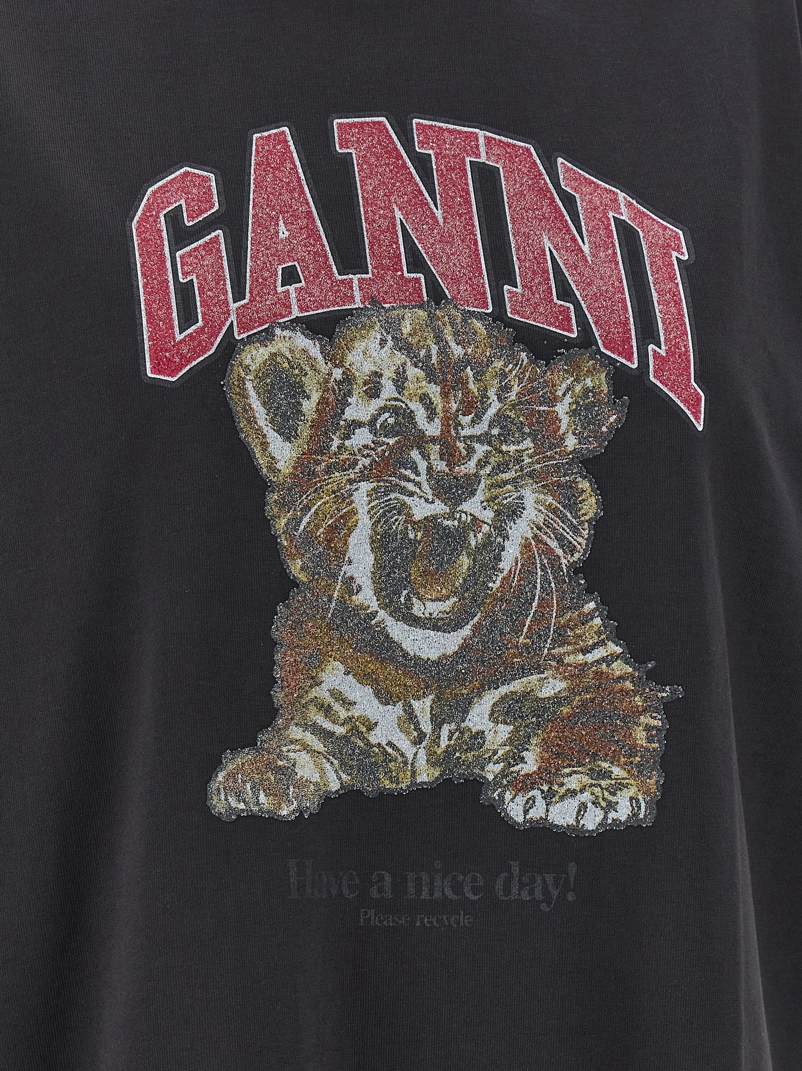 Ganni Tiger Shirt Black