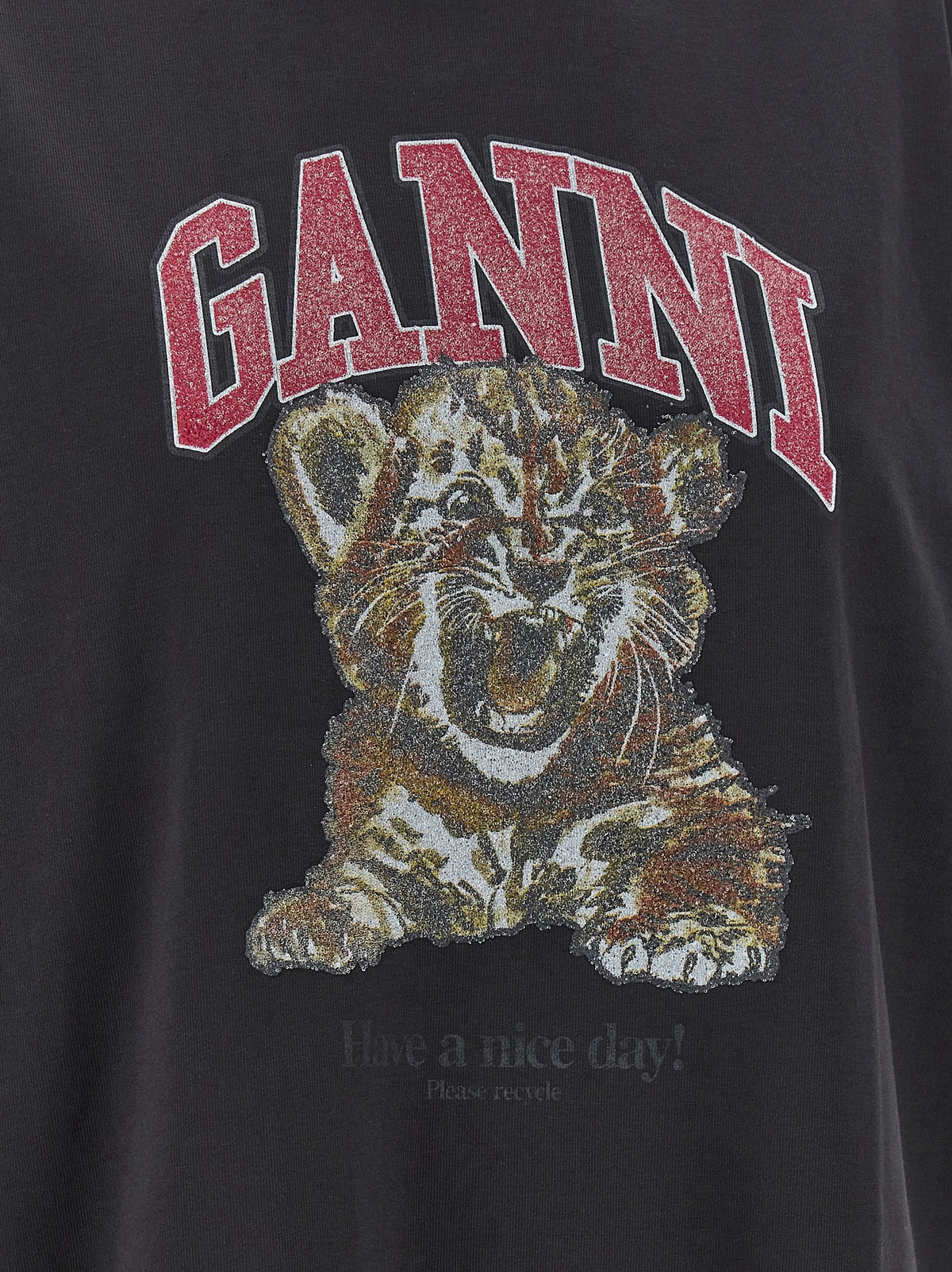 Ganni Tiger Shirt Black, view 4