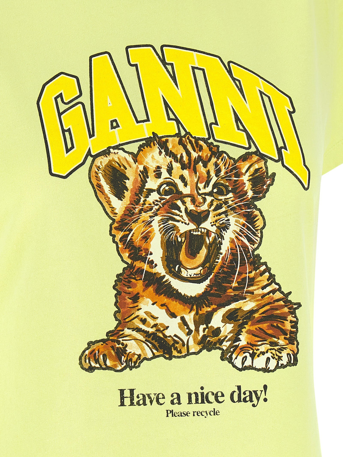 Ganni Tiger Shirt Green