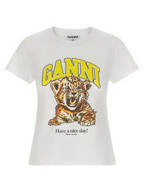 Ganni Tiger Shirt White