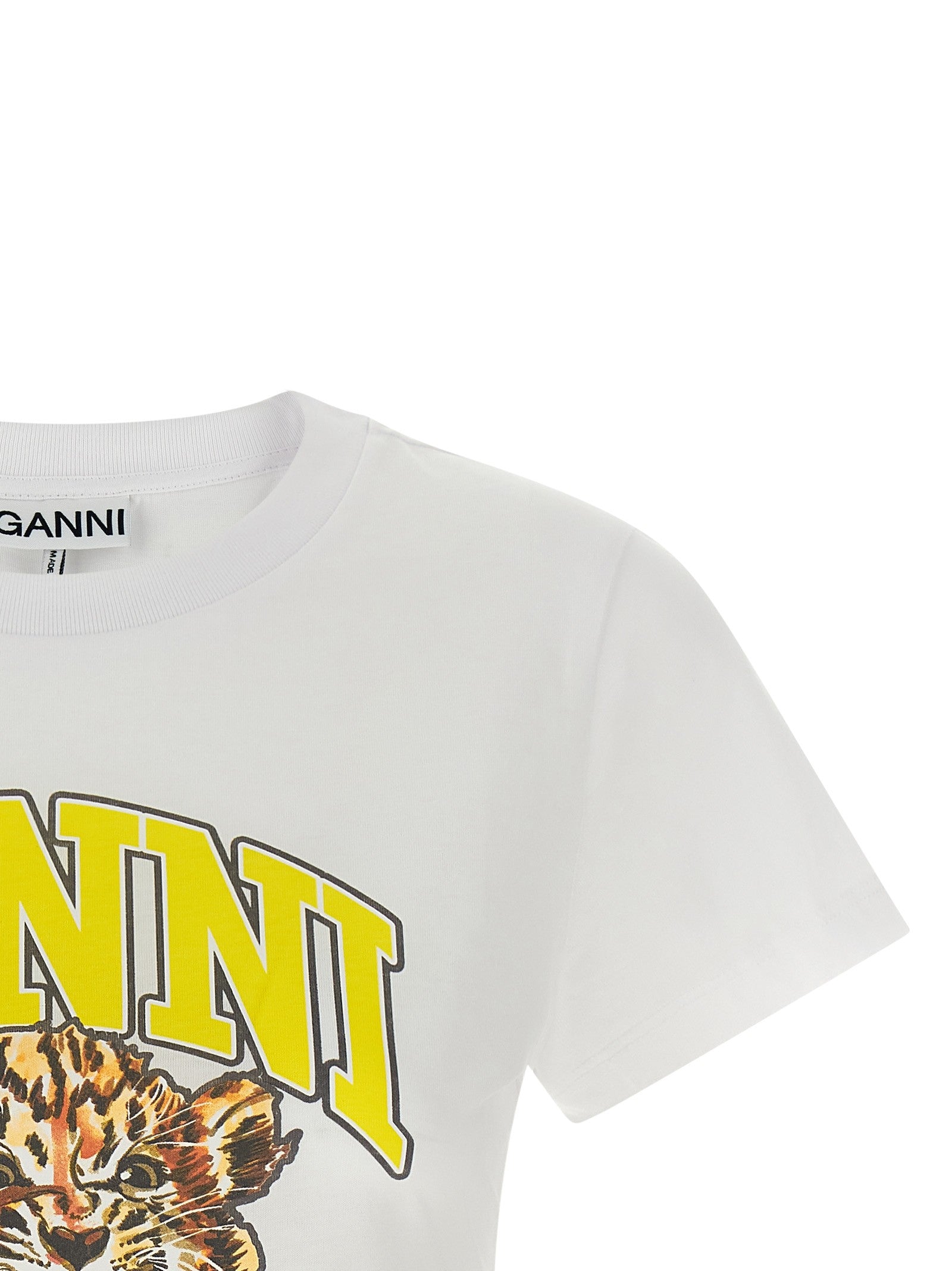 Ganni Tiger Shirt White