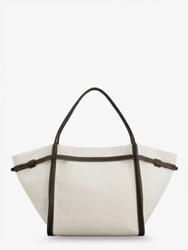 Tod's Women's Tim Canvas and Leather Medium Shopping Bag White