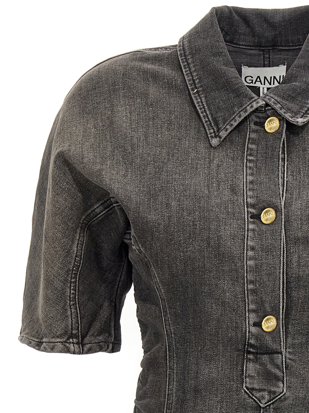 Ganni Tint Edge Dress Black