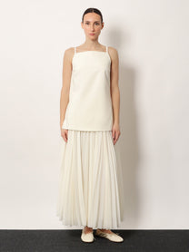 R2W Women's Tinta Square Neck Top White