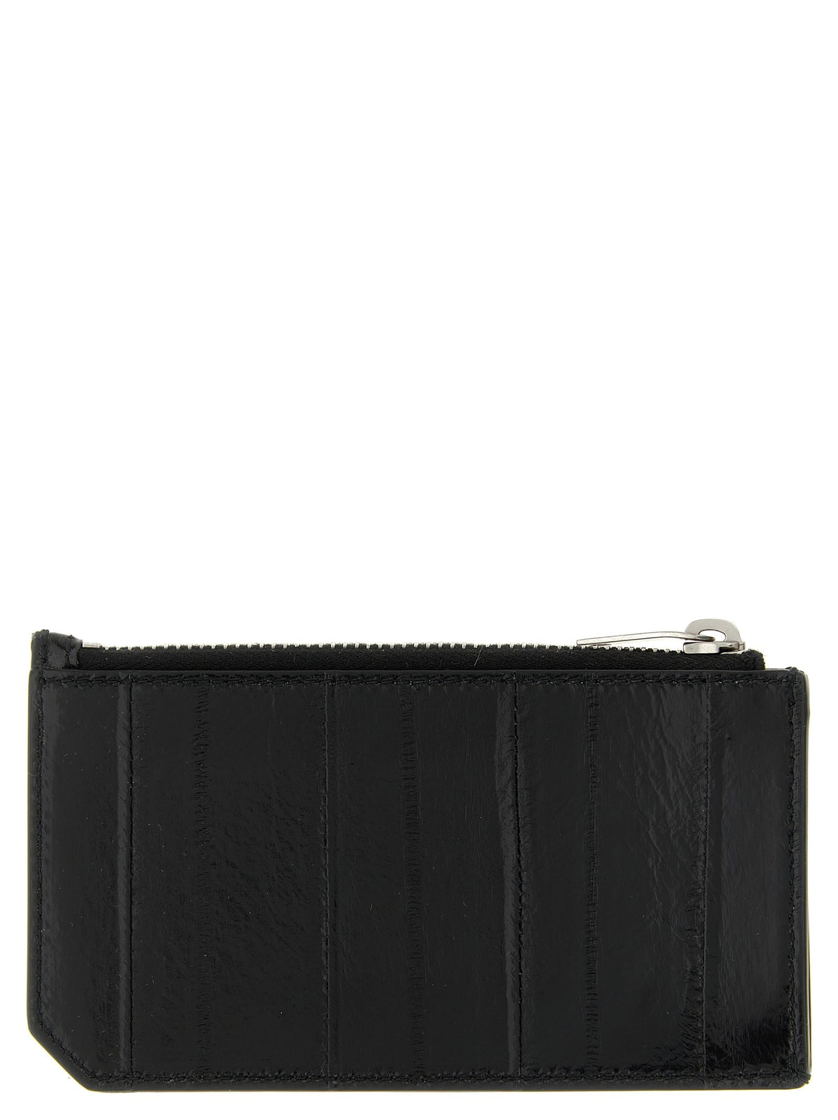 Saint Laurent Tiny Cassandre Card Holder Black, view 2