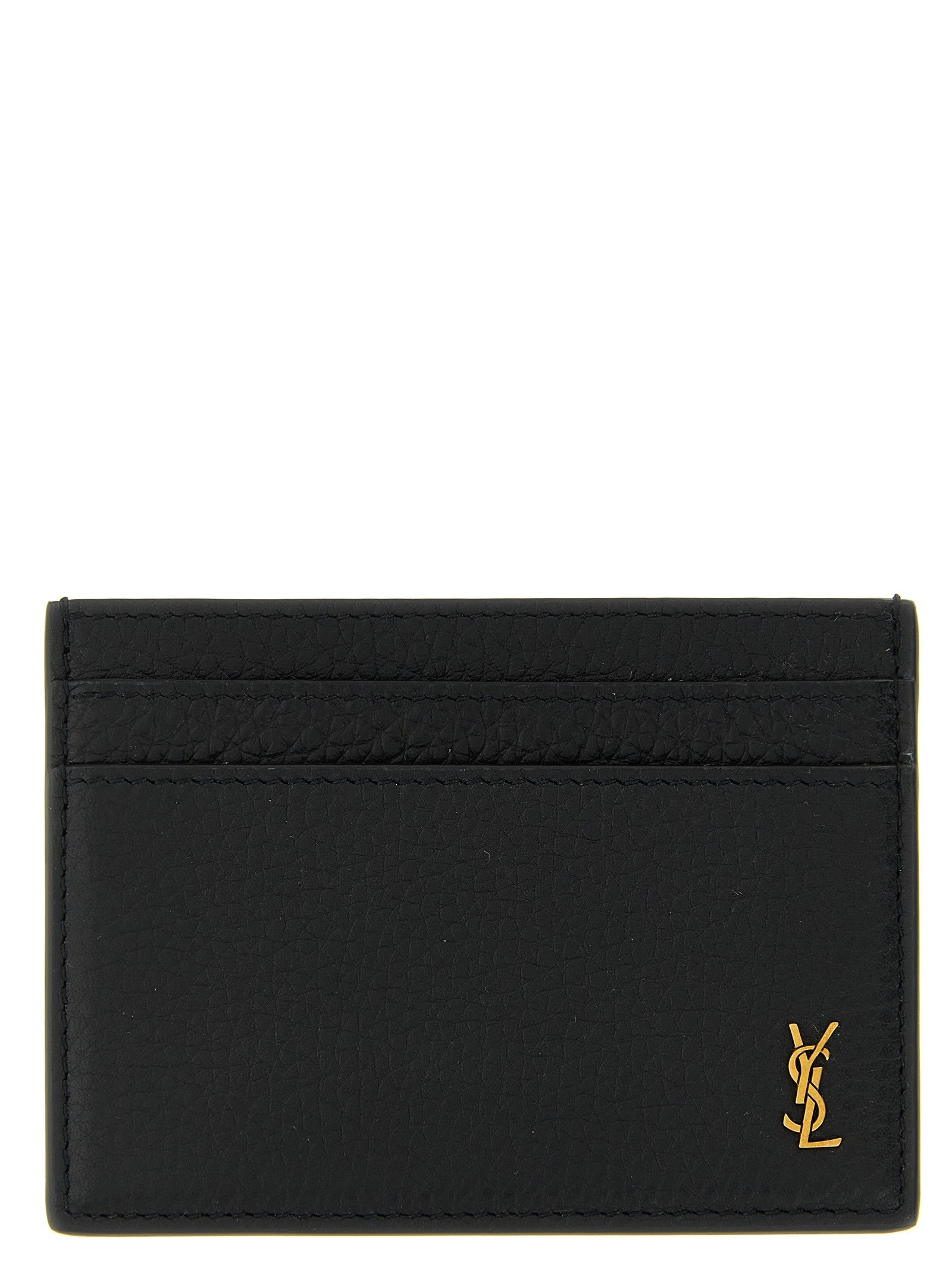 Saint Laurent Tiny Cassandre Card Holder Black