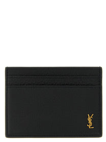 Saint Laurent Tiny Cassandre Card Holder Black