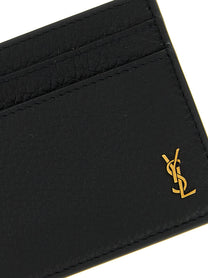 Saint Laurent Tiny Cassandre Card Holder Black