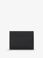 Saint Laurent Men's Tiny Cassandre Textured Leather Card Holder Black, view 2