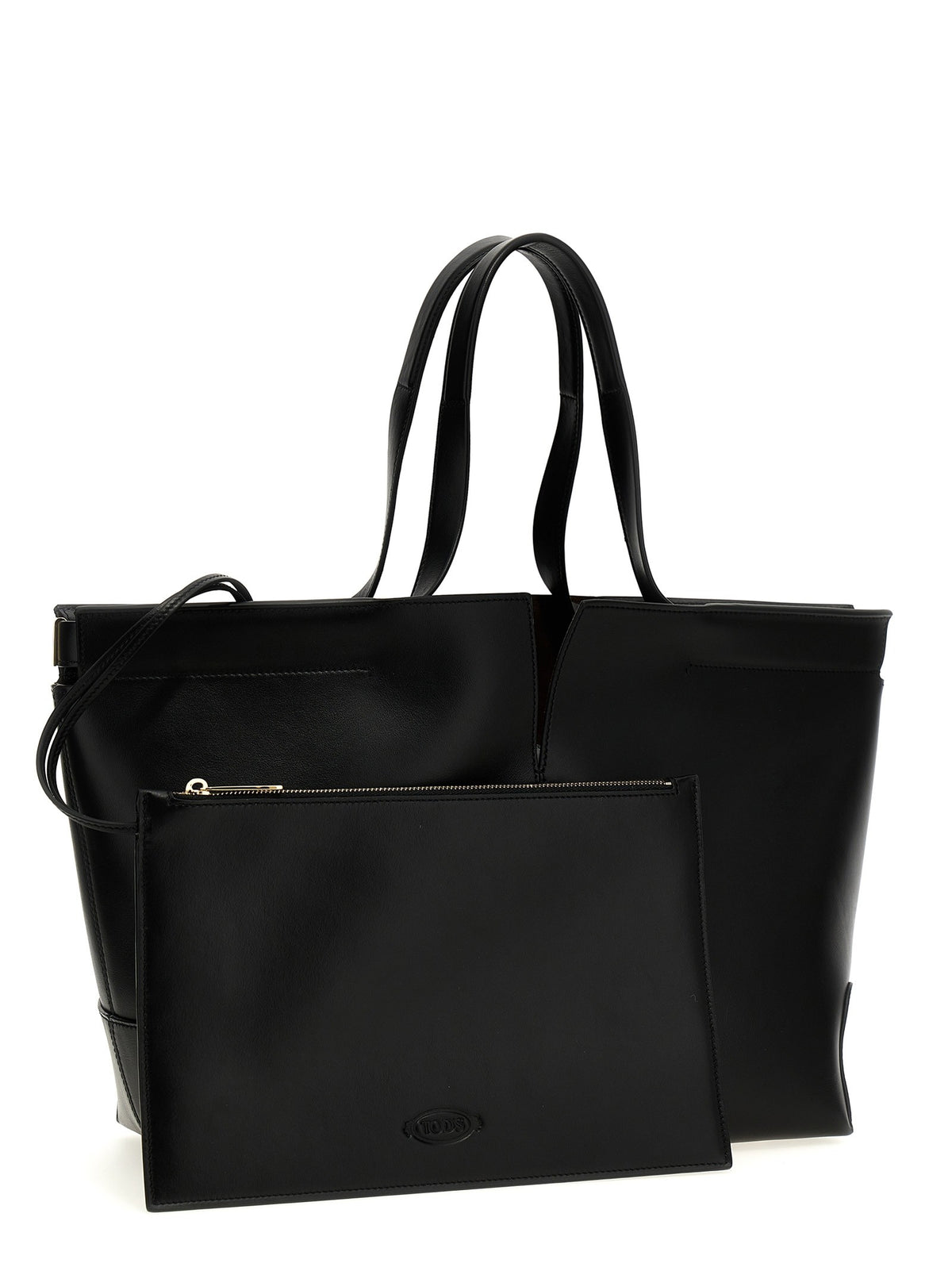 Tod's Tods Di Bag Folio Shopping Bag Black, view 3