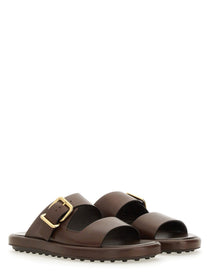 TOD’S - Tod’s Leather Sandal - Woman-&gt;FOOTWEAR-&gt;SANDALS