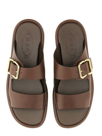TOD’S - Tod’s Leather Sandal - Woman-&gt;FOOTWEAR-&gt;SANDALS