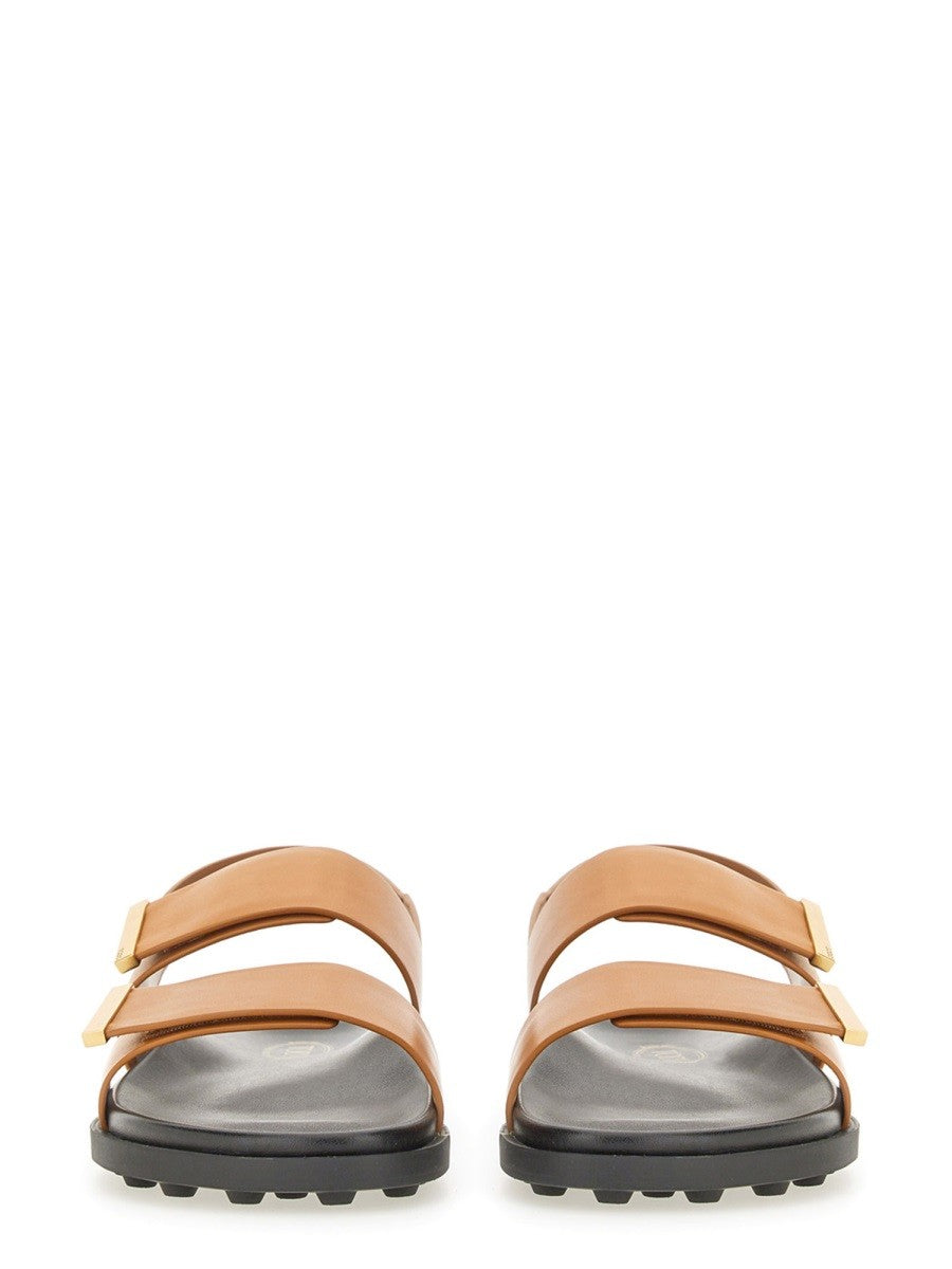 TOD’S - Tod’s Leather Sandal - Woman-&gt;FOOTWEAR-&gt;SANDALS