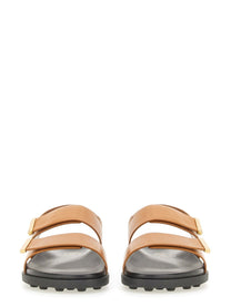 TOD’S - Tod’s Leather Sandal - Woman-&gt;FOOTWEAR-&gt;SANDALS