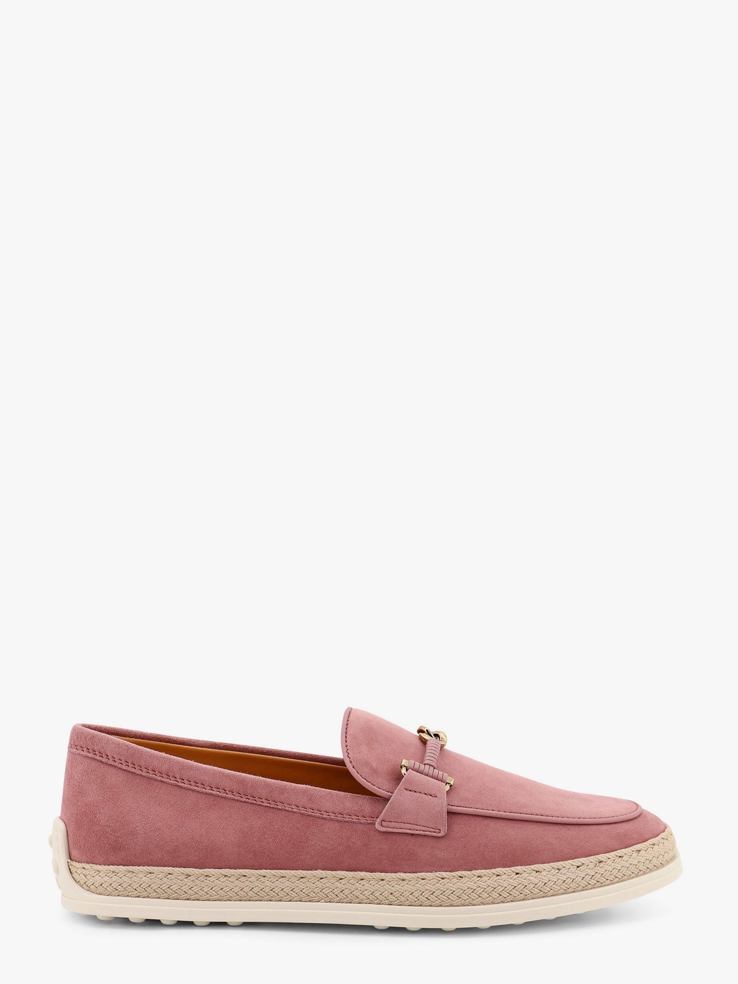 TOD’S - Tod’s Suede Loafer With Metal Detail - Woman-&gt;Shoes-&gt;Loafers
