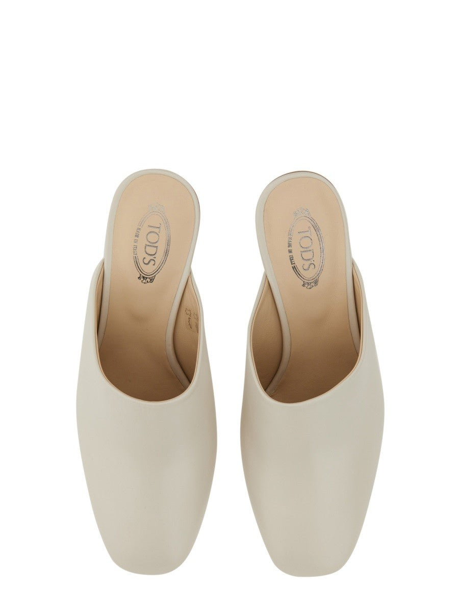 TOD’S - Tod’s Leather Sandal - Woman-&gt;FOOTWEAR-&gt;HIGH HEELS