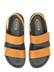 TOD’S - Tod’s Leather Sandal - Woman-&gt;FOOTWEAR-&gt;SANDALS