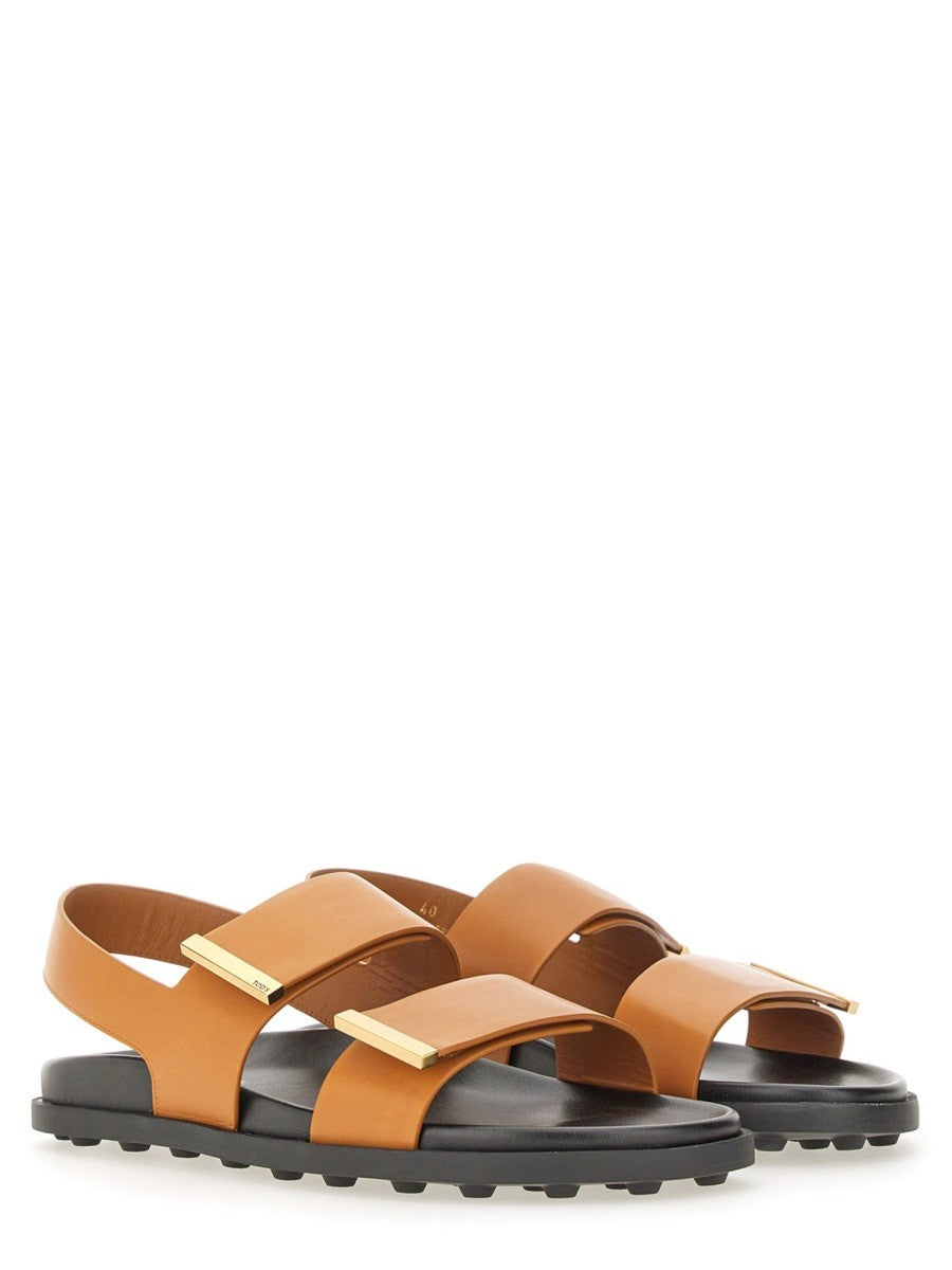 TOD’S - Tod’s Leather Sandal - Woman-&gt;FOOTWEAR-&gt;SANDALS