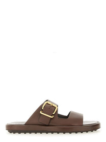 TOD’S - Tod’s Leather Sandal - Woman-&gt;FOOTWEAR-&gt;SANDALS