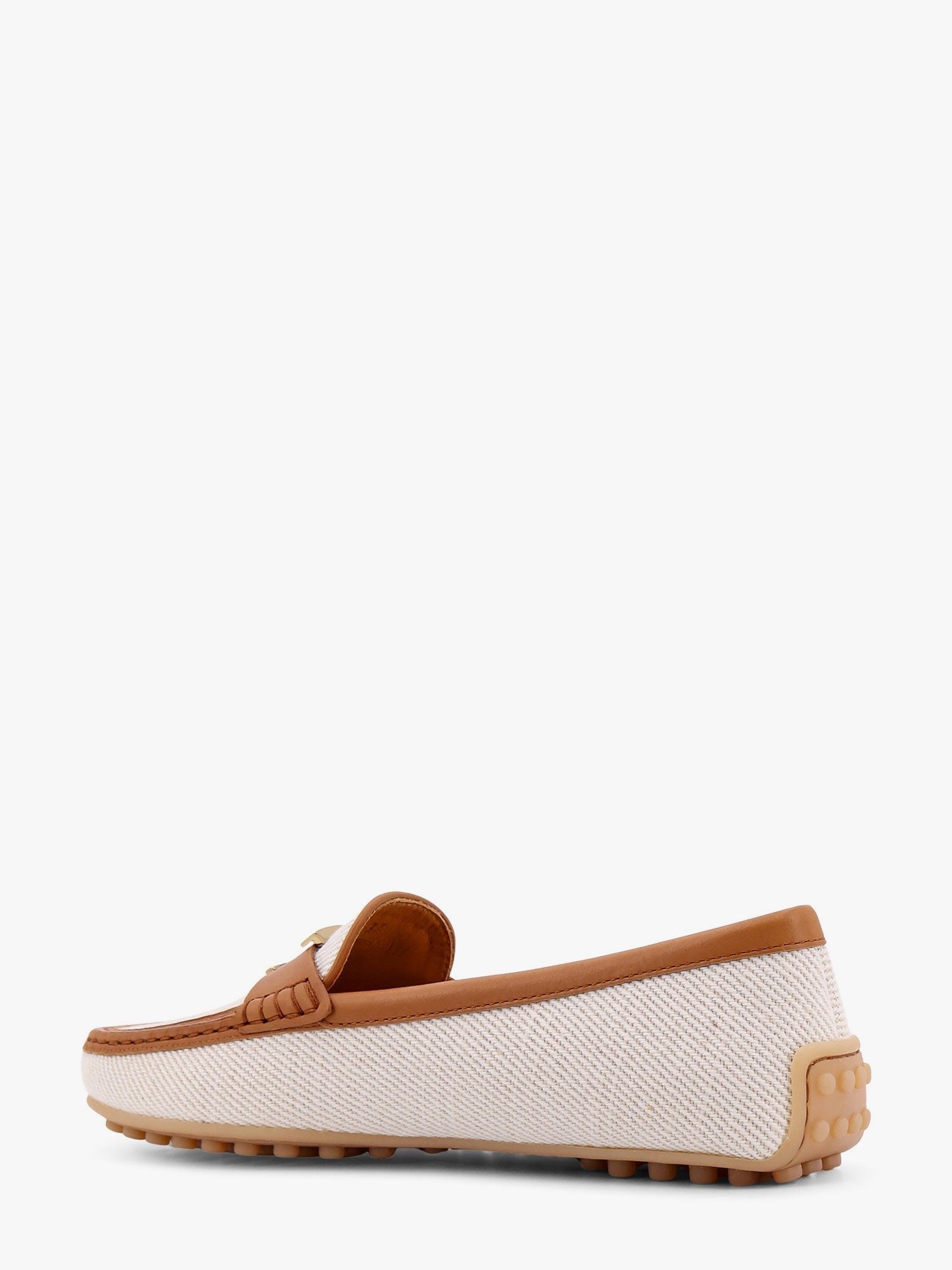 TOD’S - Tod’s Canvas Loafer With T Timeless Detail - Woman-&gt;Shoes-&gt;Loafers