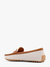 TOD’S - Tod’s Canvas Loafer With T Timeless Detail - Woman-&gt;Shoes-&gt;Loafers
