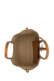Tod’s women’s borsa tote timeless beige tan leather bag with structured interior and matching handles