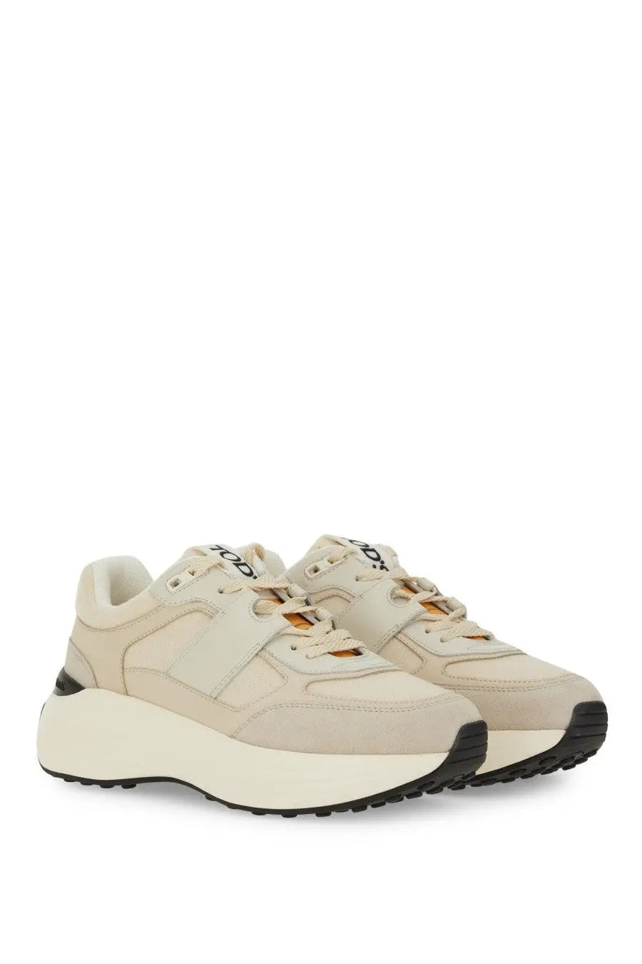 Tod's Women's Fabric and Suede Sneaker Beige, view 2