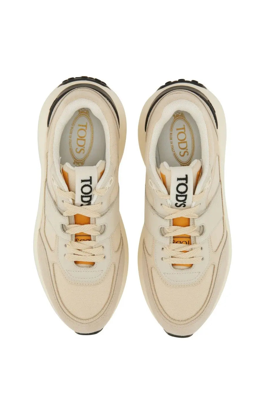 Tod's Women's Fabric and Suede Sneaker Beige, view 6