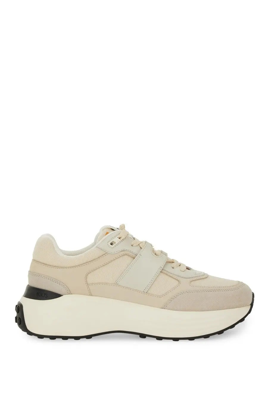 Tod's Women's Fabric and Suede Sneaker Beige