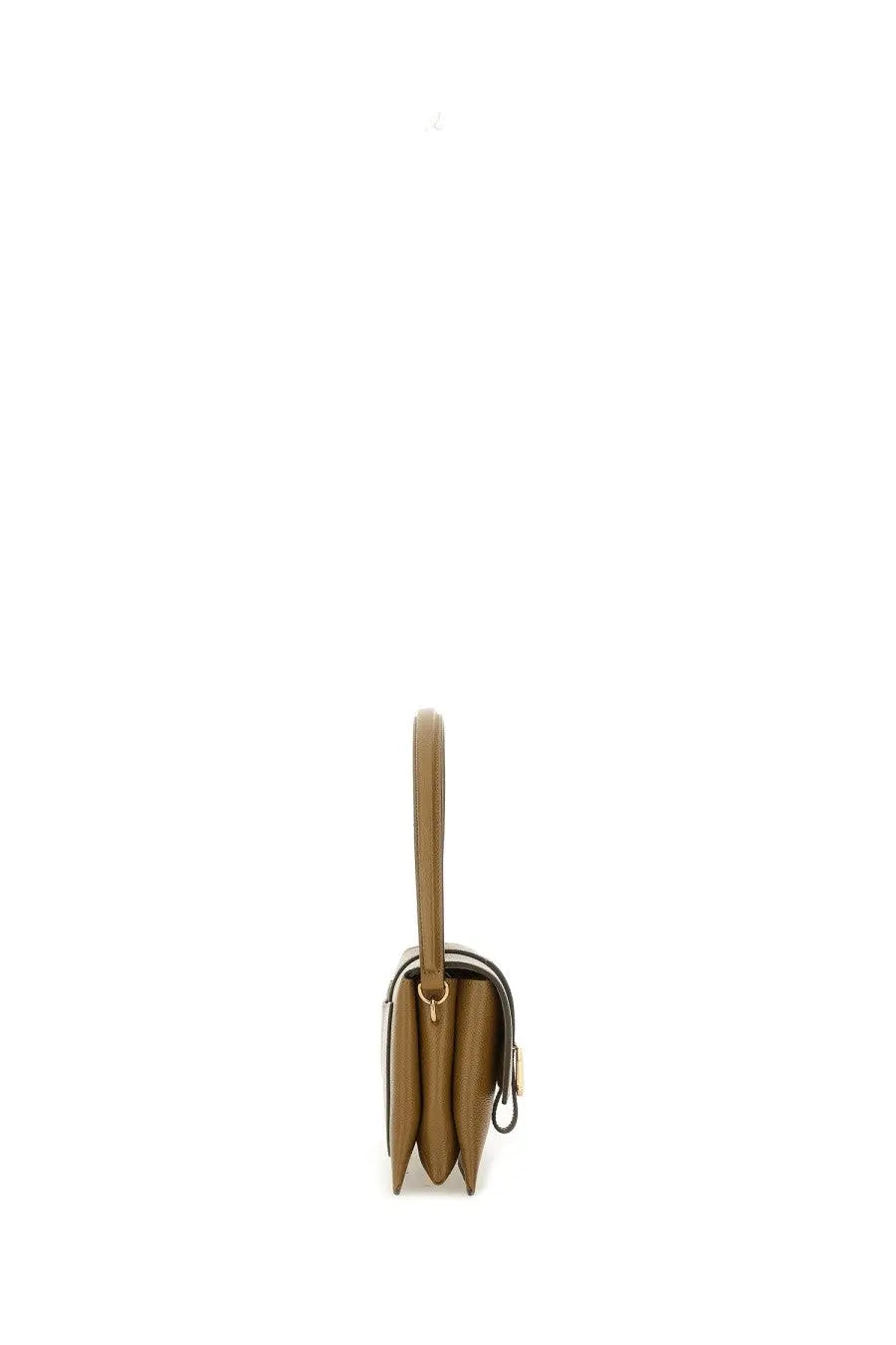 Tod’s women’s flap bag timeless brown tan leather mini handbag with structured rectangular shape and gold-tone hardware