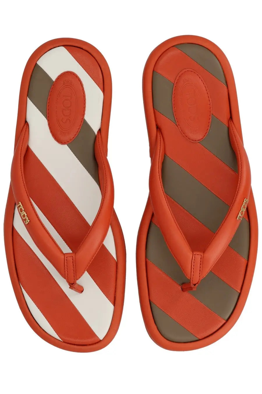 Tod's Women's Flip-Flops Sandals Orange, view 5
