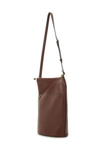 Tod’s women’s small brown leather bucket bag with long adjustable strap and gold-tone hardware