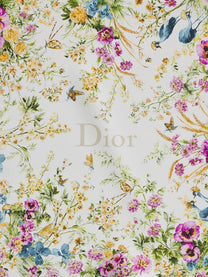 Dior Women's Toile De Jouy Floral Garden Dioriviera Silk Foulard Beige