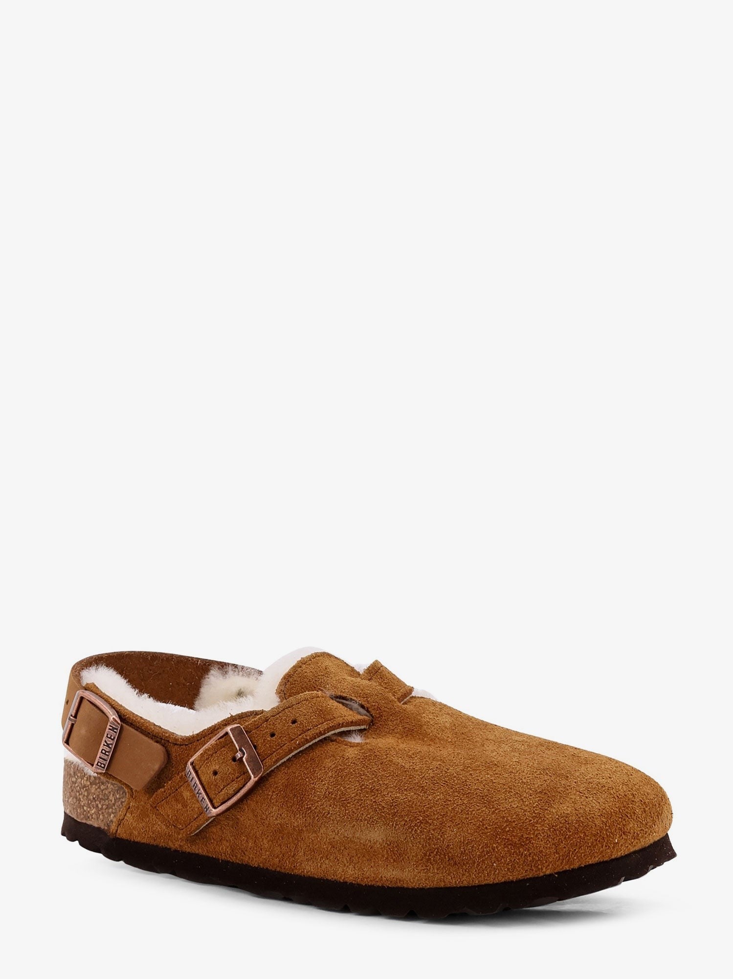 Birkenstock Women's Tokio Inside Shearling Suede Mule Grey